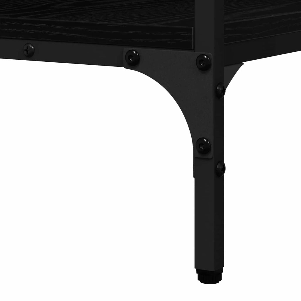 Tavolo consolle Rovere nero 100 x 32 x 75 cm Legno multistrato 883555