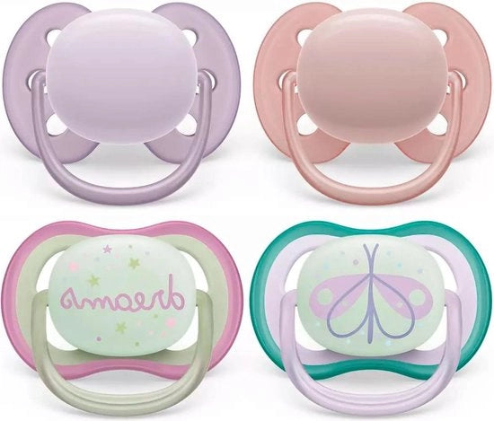 Set di Cura e Trasporto per Bambine da 0 a 6 Mesi - Mix - Set di 4 - Boxe di Sterilizzazione e Trasporto - Giorno e Notte