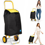 Carrello Poseidon Giallo con Interni Termici Trolley Frigo 35L Ruote 36x30x90cm