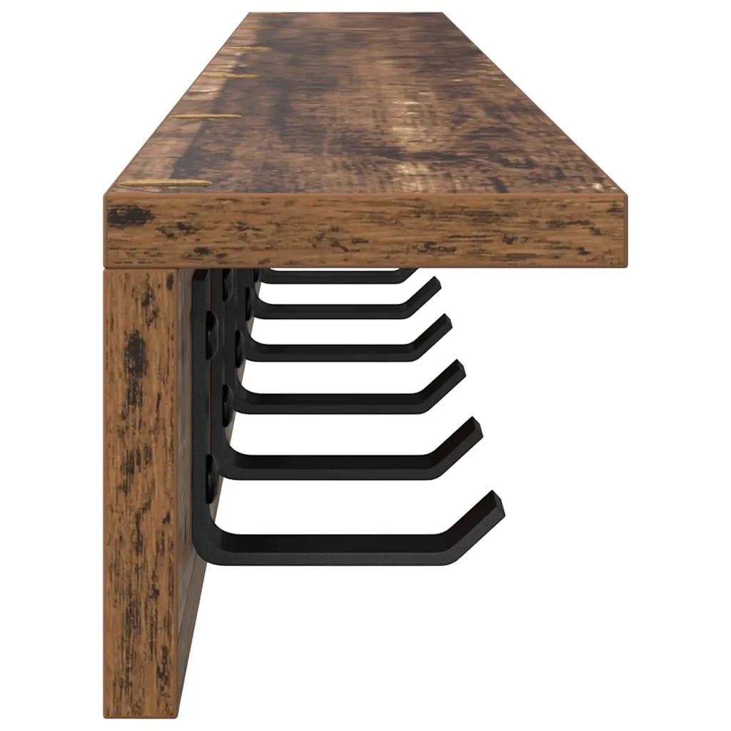 Appendiabiti a muro Legno vecchio 100 x 10,5 x 10,5 cm CFW6567424