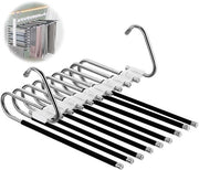 Hanger per abiti multifunzionale - Riduzione spazio - Acciaio inossidabile - Antiscivolo - Adatto per pantaloni, sciarpe, jeans, kimono