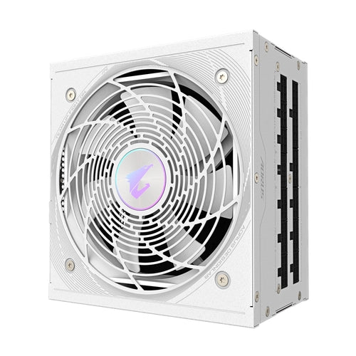 GIGABYTE AORUS ELITE P1000W ICE Alimentatore - PCIe 5.0, 80 PLUS Platinum, Design completamente modulare, Ventola da 120 mm, Compatibile con ATX 3.0, Spina EU