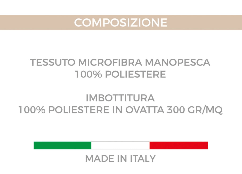 Trapunta Piumone Invernale Imbottita 300gr Microfibra Diadema Rigate - Piazza E Mezza - D12 Marrone