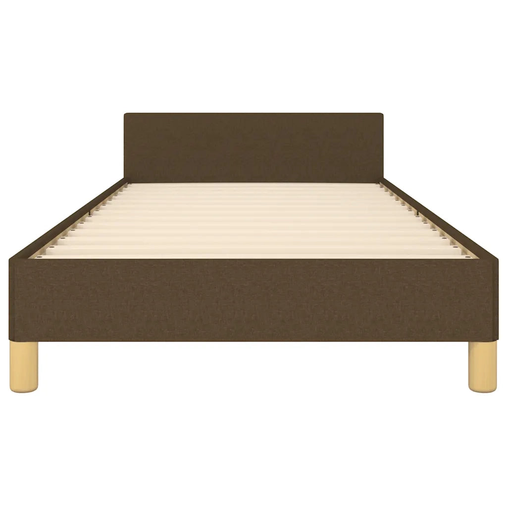 Giroletto con Testiera Marrone Scuro 90x190 cm in Tessuto cod mxl 63632
