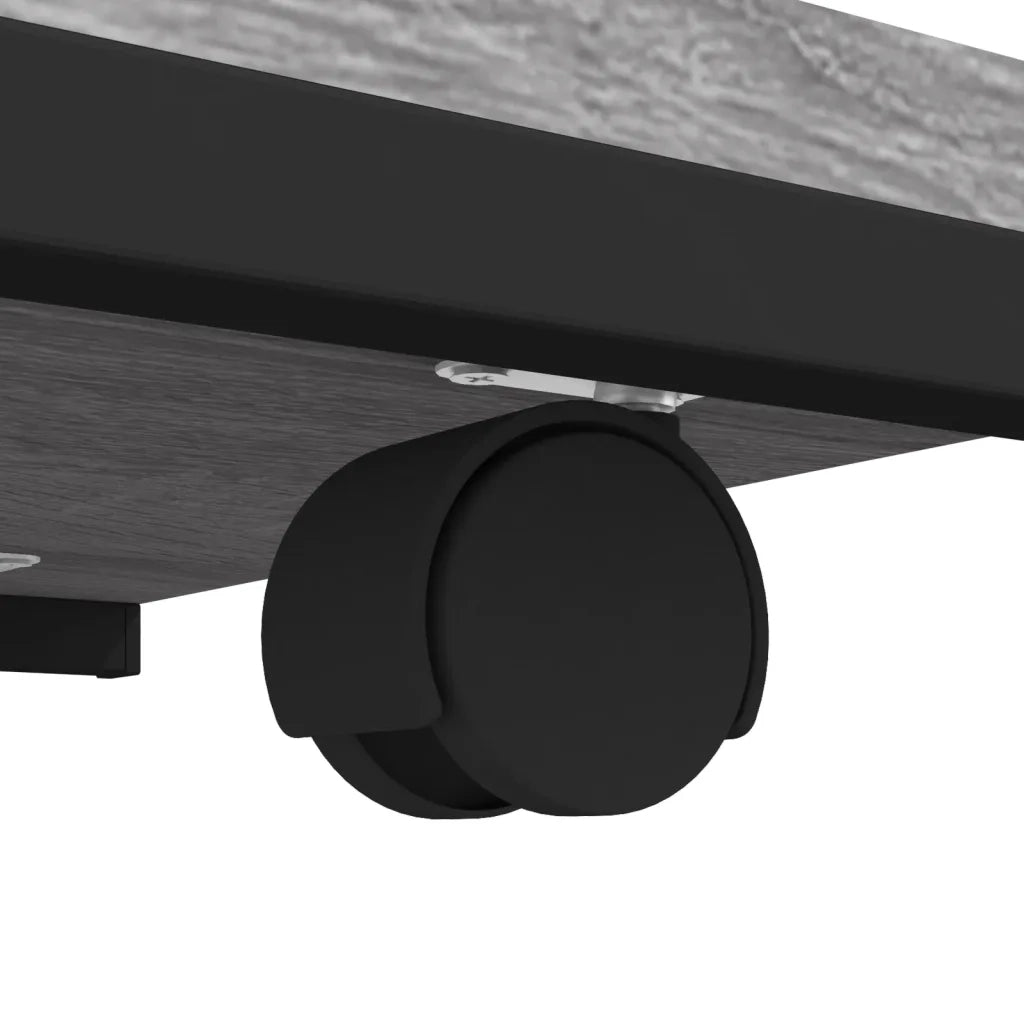 Tavolino | Tavolo laterale con Ruote Grigio Sonoma 50x35x55,5cm Legno Multistrato