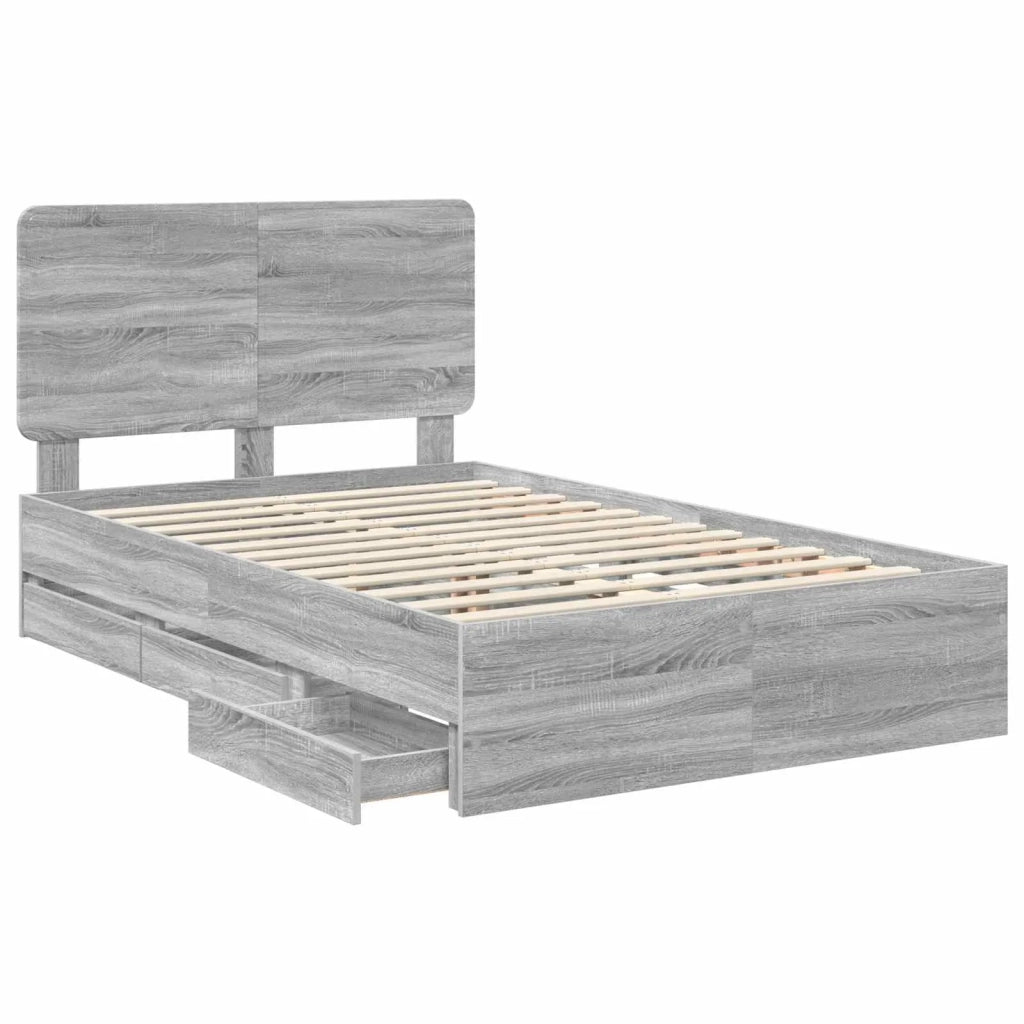 Struttura del letto con cassetto Grigio Sonoma 120 x 200 cm 3412614