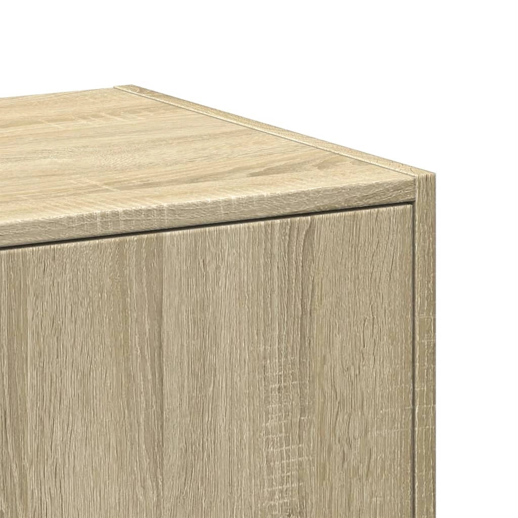 Mobiletto da farmacia in legno composito di rovere Sonoma 40 x 41 x 144,5 cm ampio spazio contenitivo stile classico legno di rovere Sonoma 02_0055660