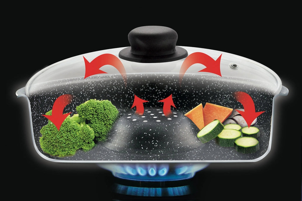 Multicooker con coperchio vetro EcoStone 26 cm