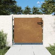 Cancello da giardino 85x125 cm in acciaio Corten design quadrato 153257