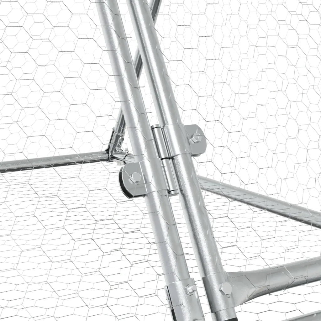 Conigliera Argento 200x105x91 cm in Acciaio Zincato 3281530