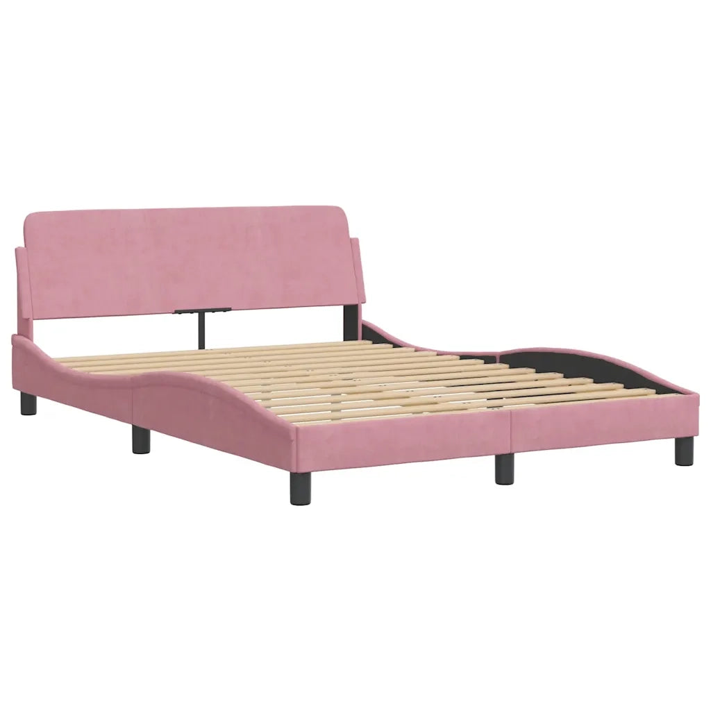 Giroletto senza Materasso Rosa 140x190 cm in Velluto 3207922