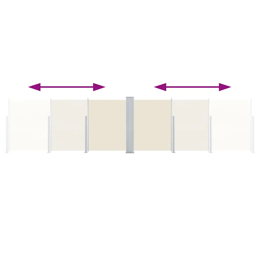 Tenda da Sole Laterale Retrattile Crema 120x600 cm 48449
