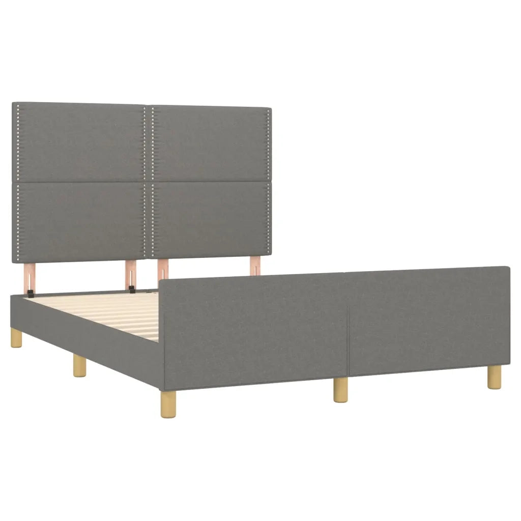 Giroletto senza Materasso Grigio Scuro 140x190 cm Tessuto 3124969