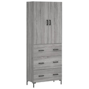 Credenza | Madia | Buffet da pranzo | Armadio da pranzo Grigio Sonoma 69,5x34x180 cm in Legno Multistrato