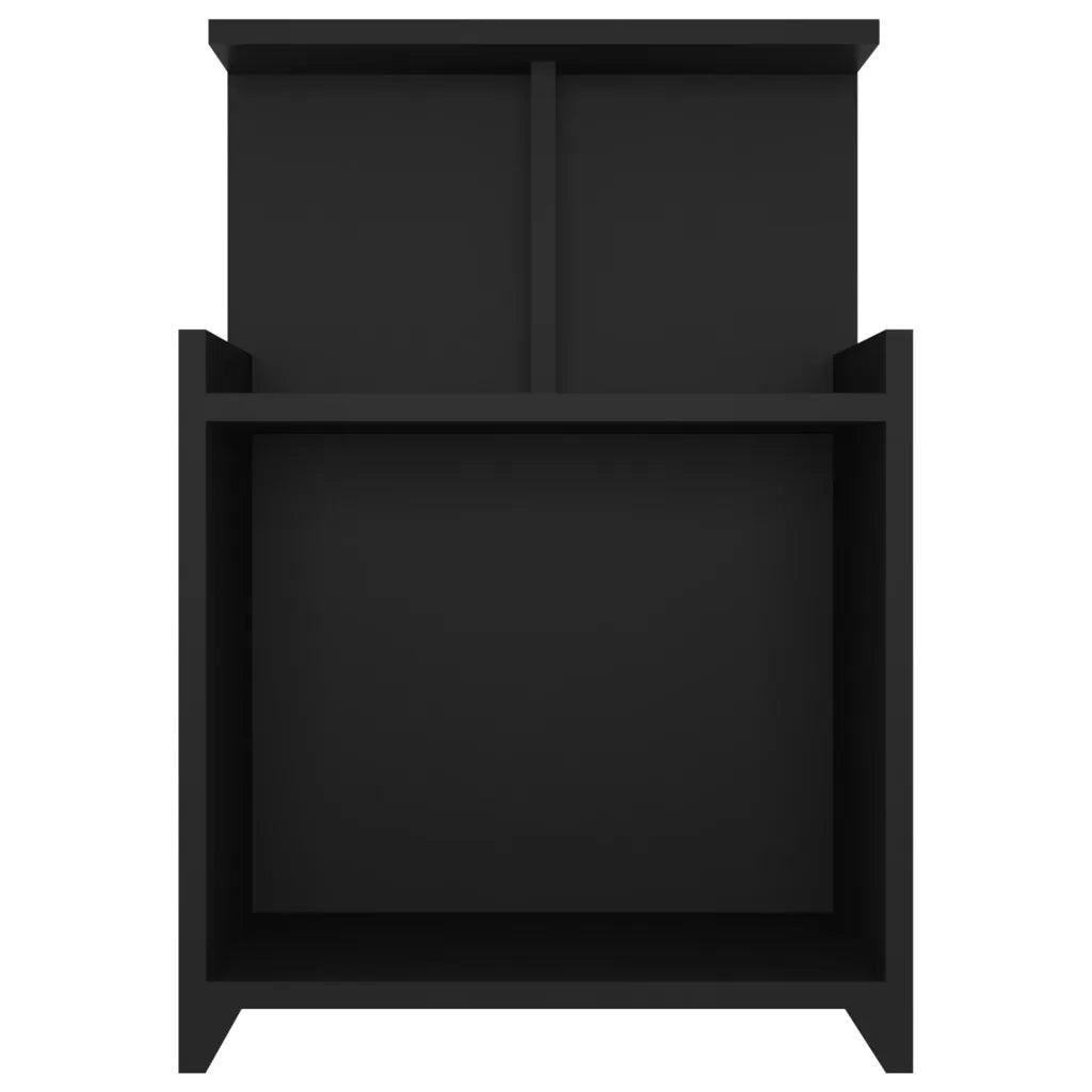 Comodino | Armadio da Notte | Mobiletto da notte Nero 40x35x60 cm in Legno Multistrato