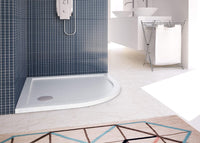 Piatto Doccia Semicircolare in Acrilico Fosterberg Floret 4 Bianco 80x80 cm