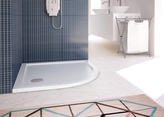 Piatto Doccia Semicircolare in Acrilico Fosterberg Floret 4 Bianco 80x80 cm