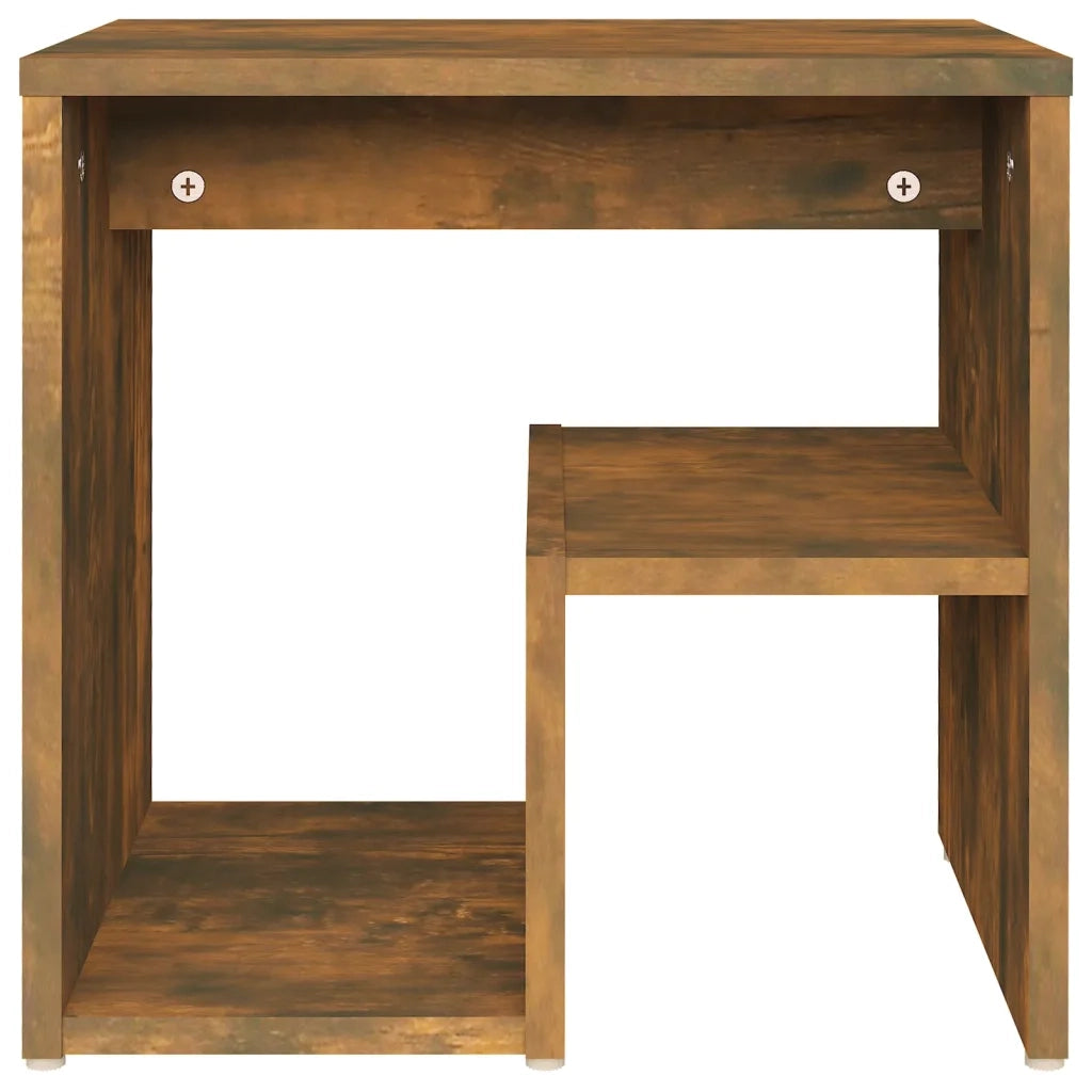 Comodino Rovere Fumo 40x30x40 cm in Legno Multistrato 815177