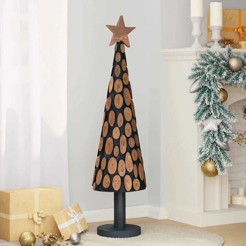 Albero di Natale Marrone 120 cm Legno massello di teak