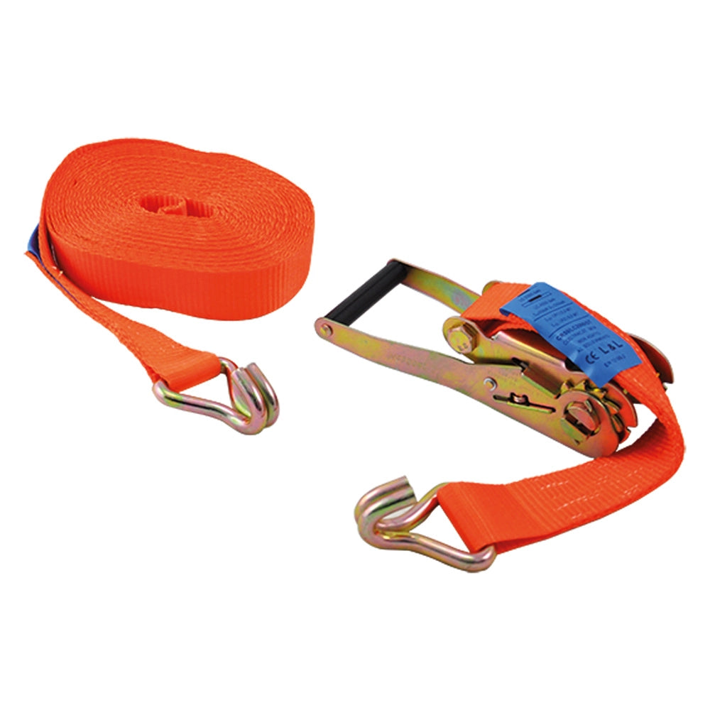 NASTRO DI ANCORAGGIO AD UNCINO mt. 6 x mm 35 - port.1ton.-2ton.  - STROPS