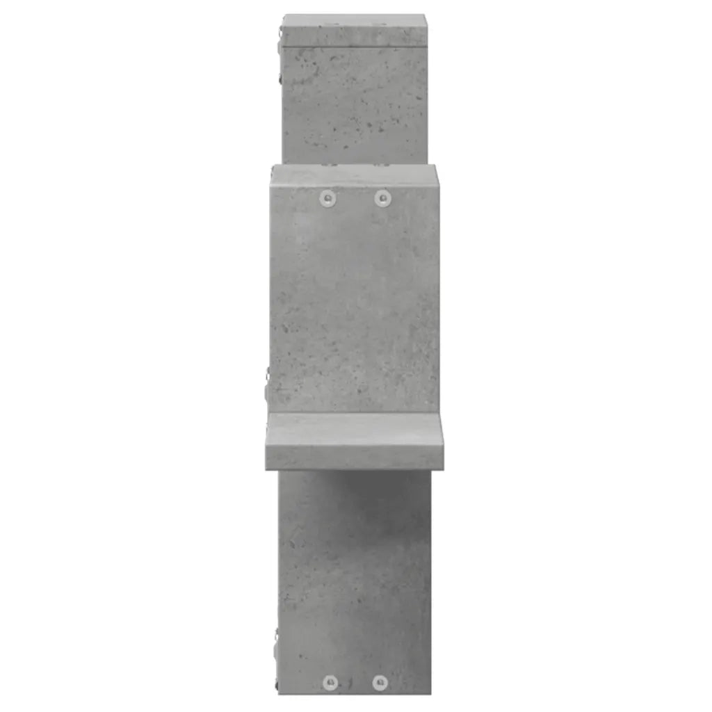 Scaffale a Muro Grigio Cemento 104,5x10x43 cm Legno Multistrato