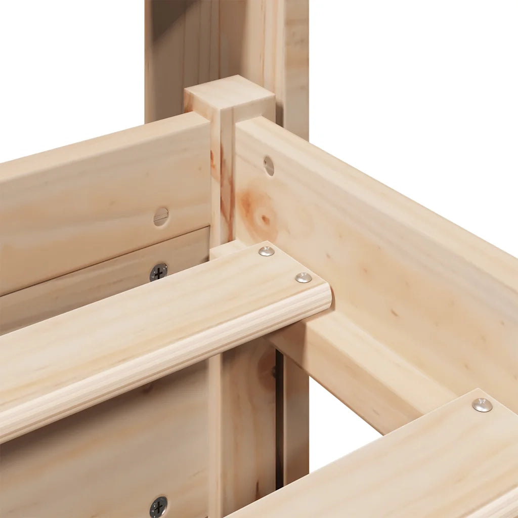 vidaXL Giroletto con Testiera 140x190 cm in Legno Massello di Pino