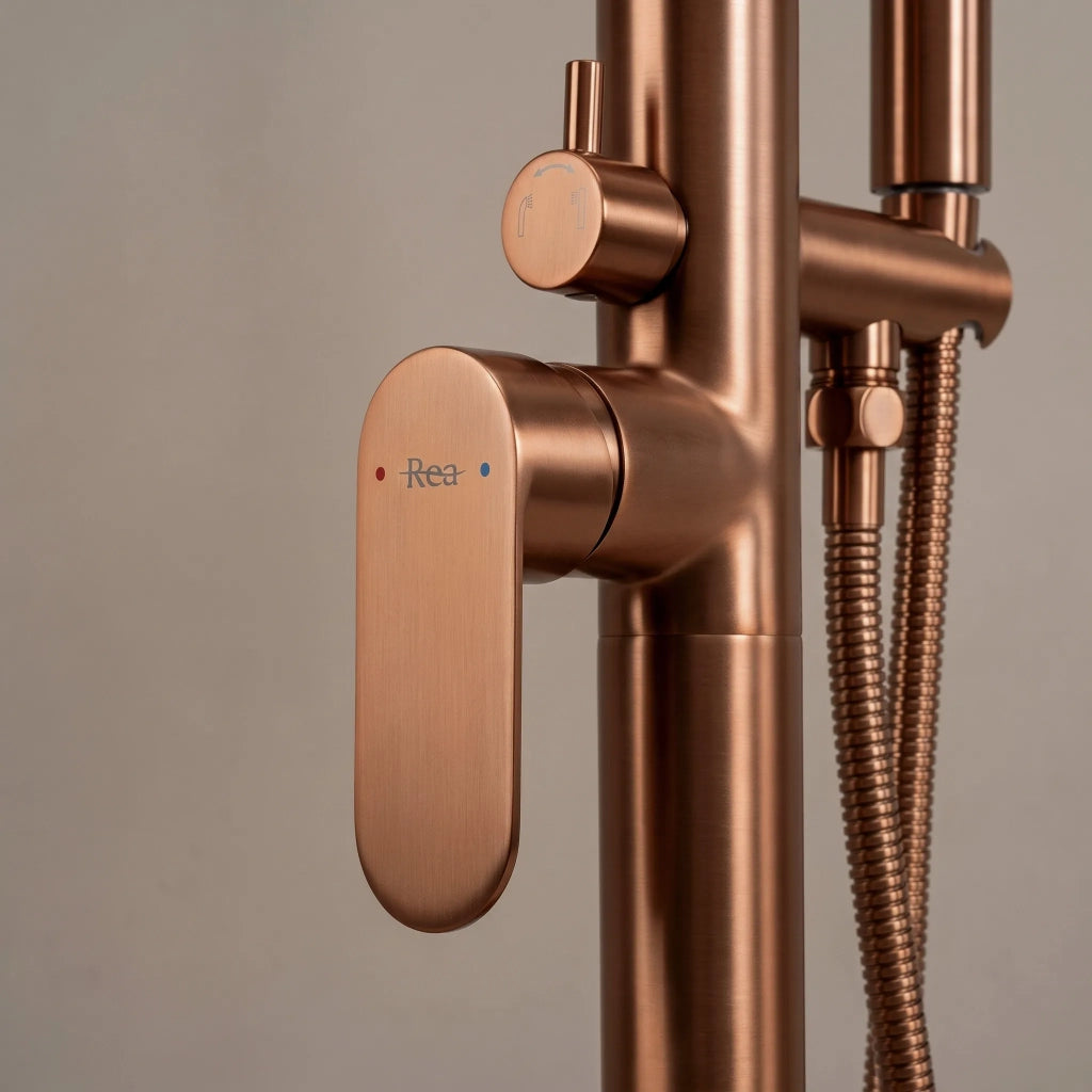 Rubinetto Indipendente Rea Logan Brush Copper