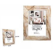 Trade Shop - Cornice Foto Portafoto Quadri Tele Poster 21x29.7 Cm Modello Effetto Marmo 71664 -