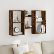 Mensola a Muro Rovere Fumo 96x18x60 cm in Truciolato 853231