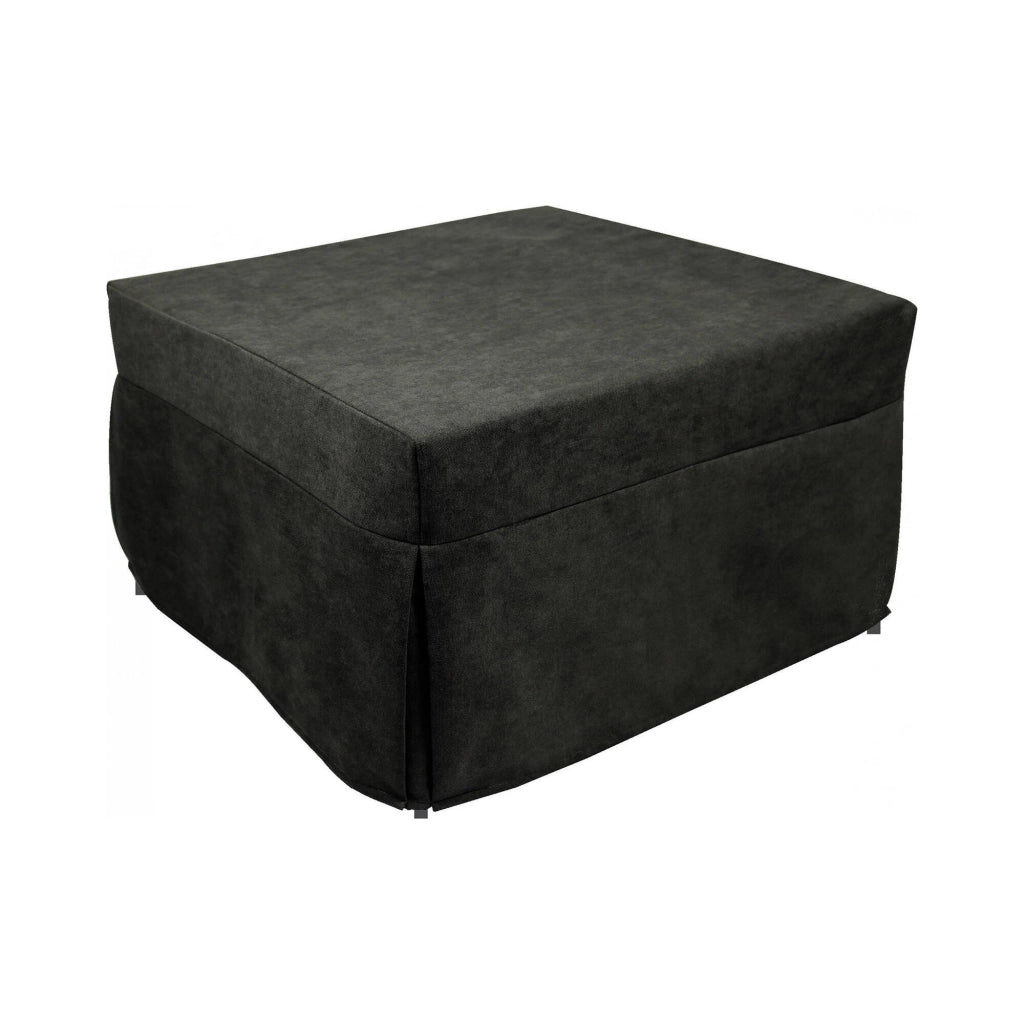 Puof trasformabile in letto Arno, Made in Italy, Letto pieghevole, Pouf in tessuto sfoderabile salvaspazio da soggiorno, cm 78x78/195h45, Grigio