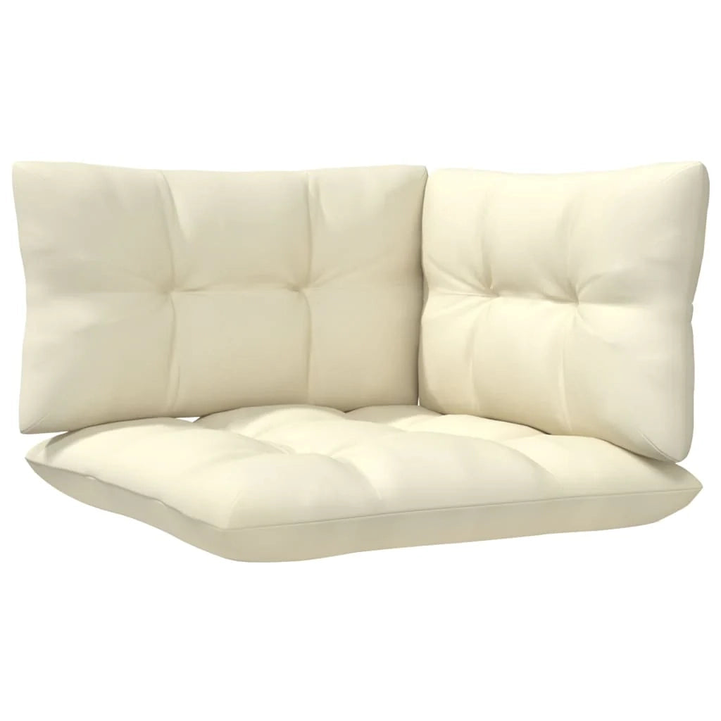 Set di mobili da giardino per esterni 4 pezzi con cuscini legno di pino color crema 02_0016126