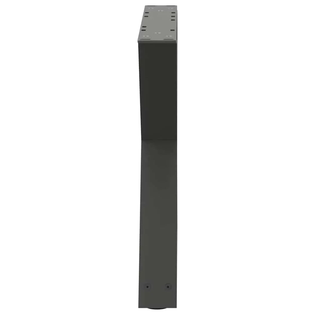 Set di 2 gambe regolabili per tavolino da caffè design moderno 60 x 42-43,3 cm acciaio antracite 02_0056996