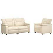 Set di divani 2 pcs Crema Similpelle 3430527