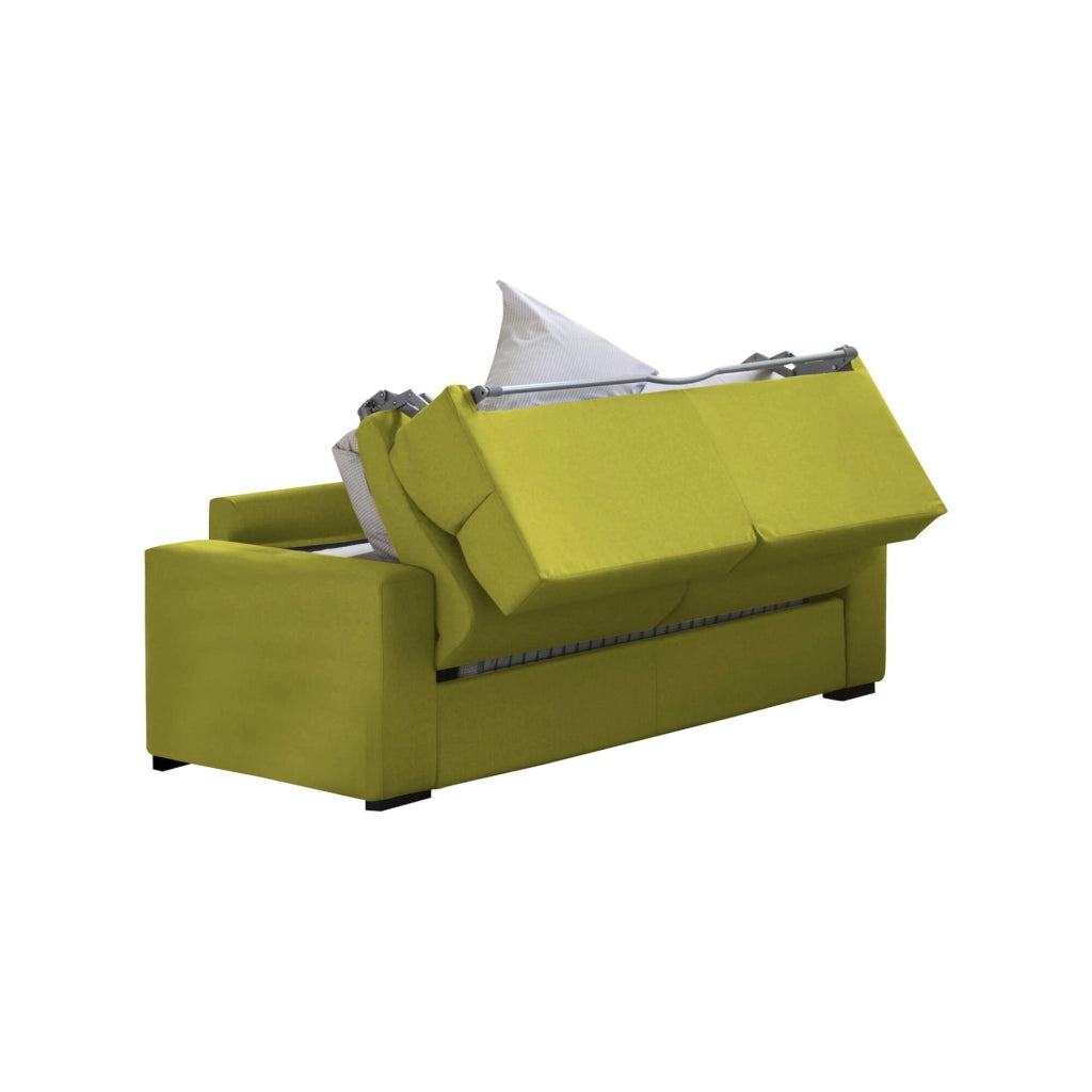 Sonico, Divano Letto 2 Posti Sfoderabile Made in Italy, 200x95 cm Verde