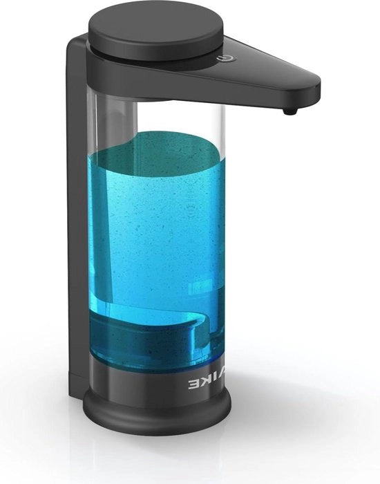Dispositivo di Detersivo Touchless Automatico - 17oz/500ML - Ricaricabile - Cavo USB - Dispositivo di Detersivo Automatico con Potenza Regolabile - Automa di Detersivo per la Cucina - Nero