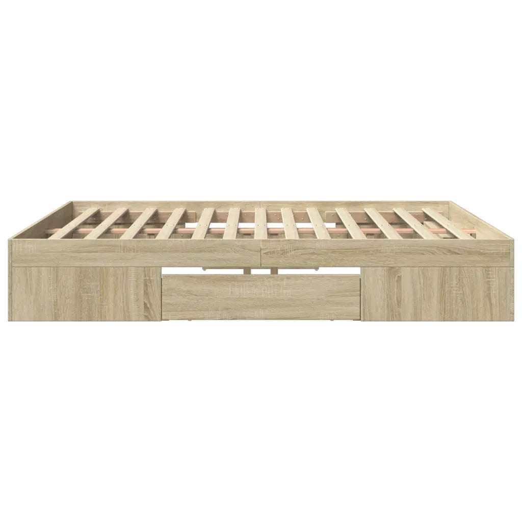 Giroletto senza Materasso Rovere Sonoma 200x200cm in Truciolato