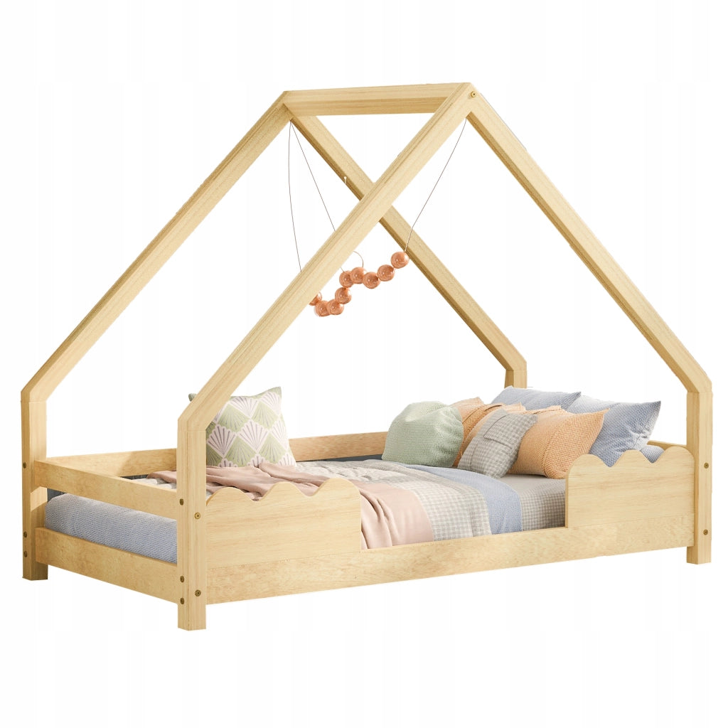 Letto singolo per bambini in legno naturale - Xylo - 90x200 cm