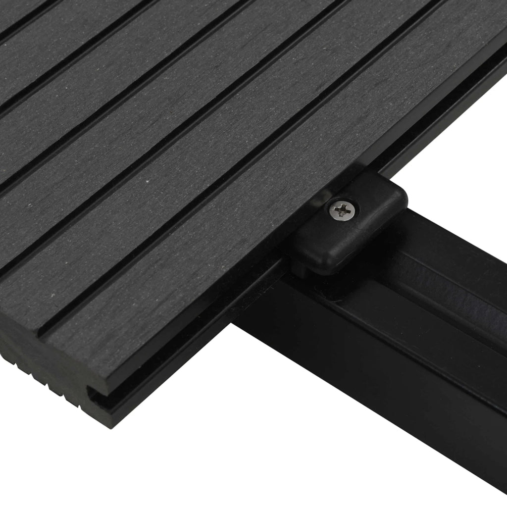 Tavola da decking 48 pcs Nero WPC
