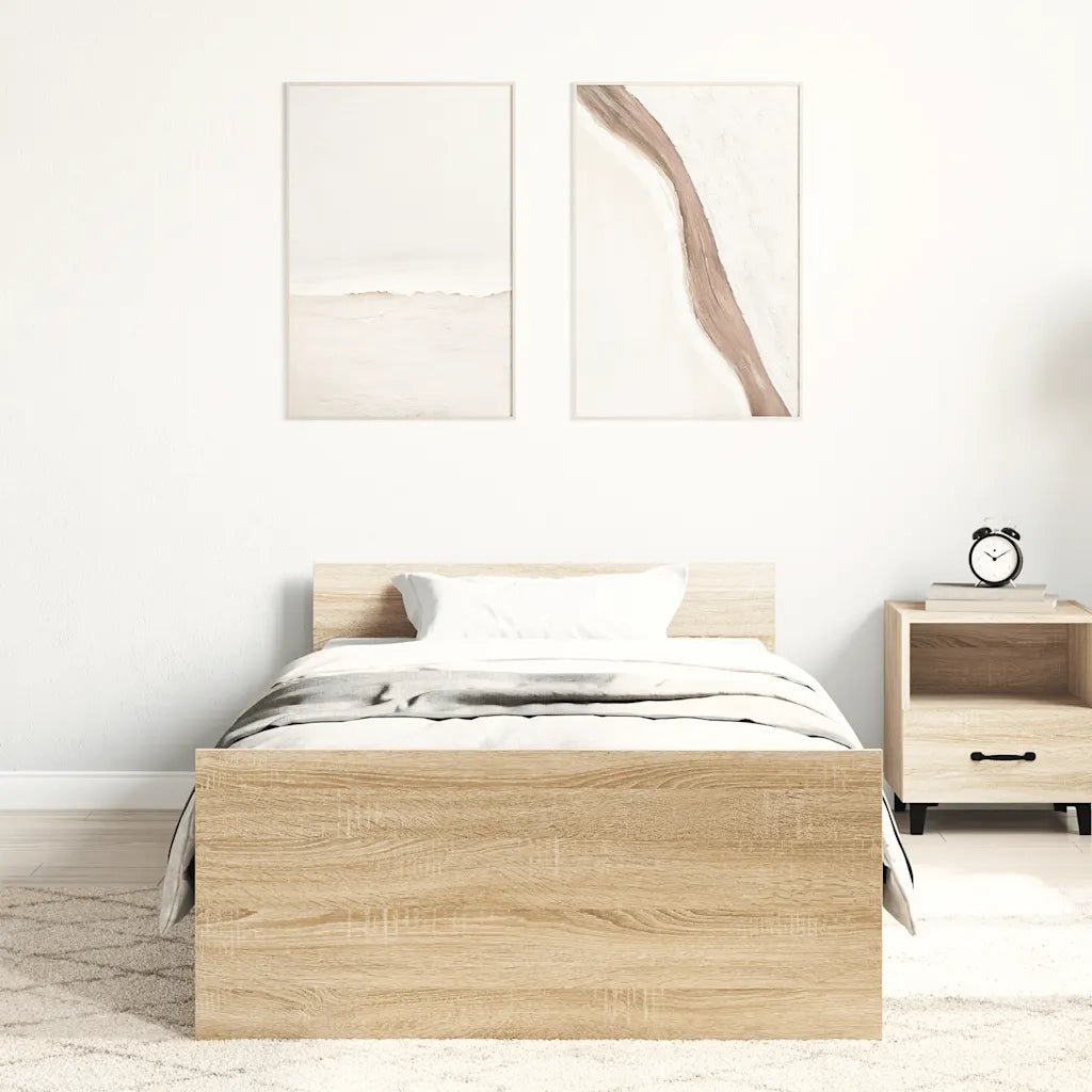 Giroletto senza Materasso Rovere Sonoma 90x200 cm in Truciolato 835927