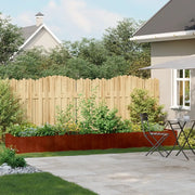 Fioriera Arrugginita 360x80x40 cm in Acciaio Corten 860772