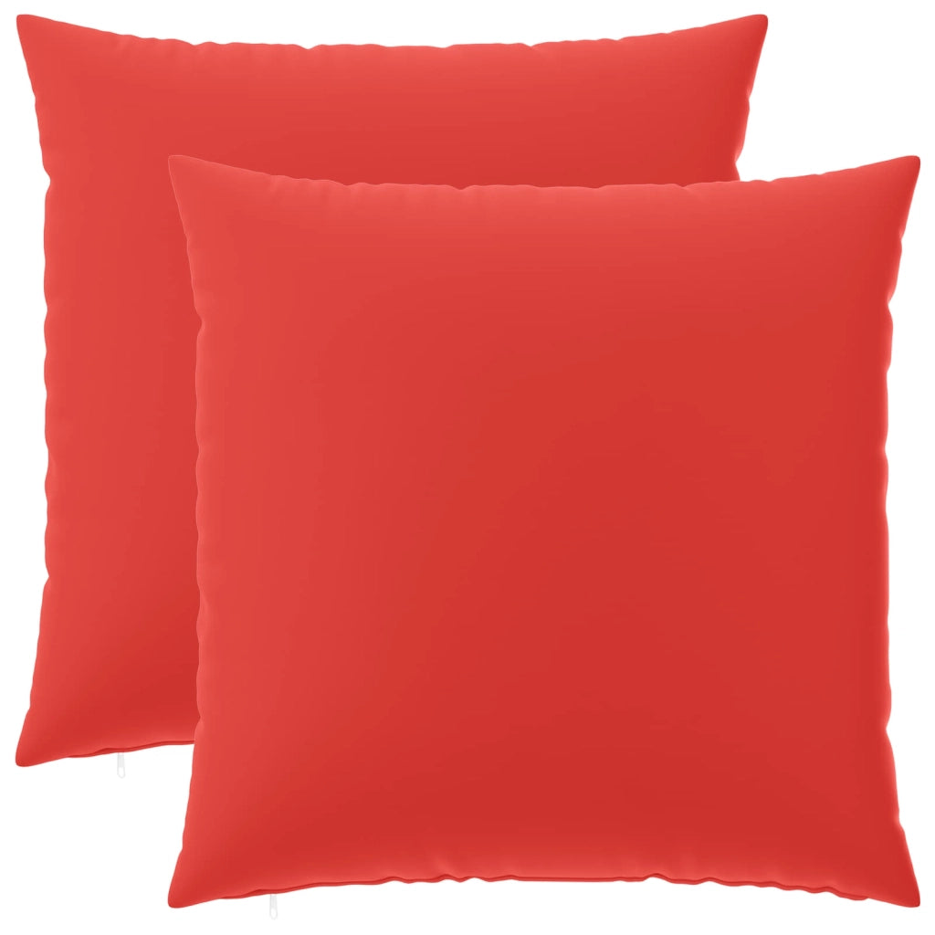 Federa 2 pcs HEERLEN Rosso 60 x 60 cm Poliestere 912705