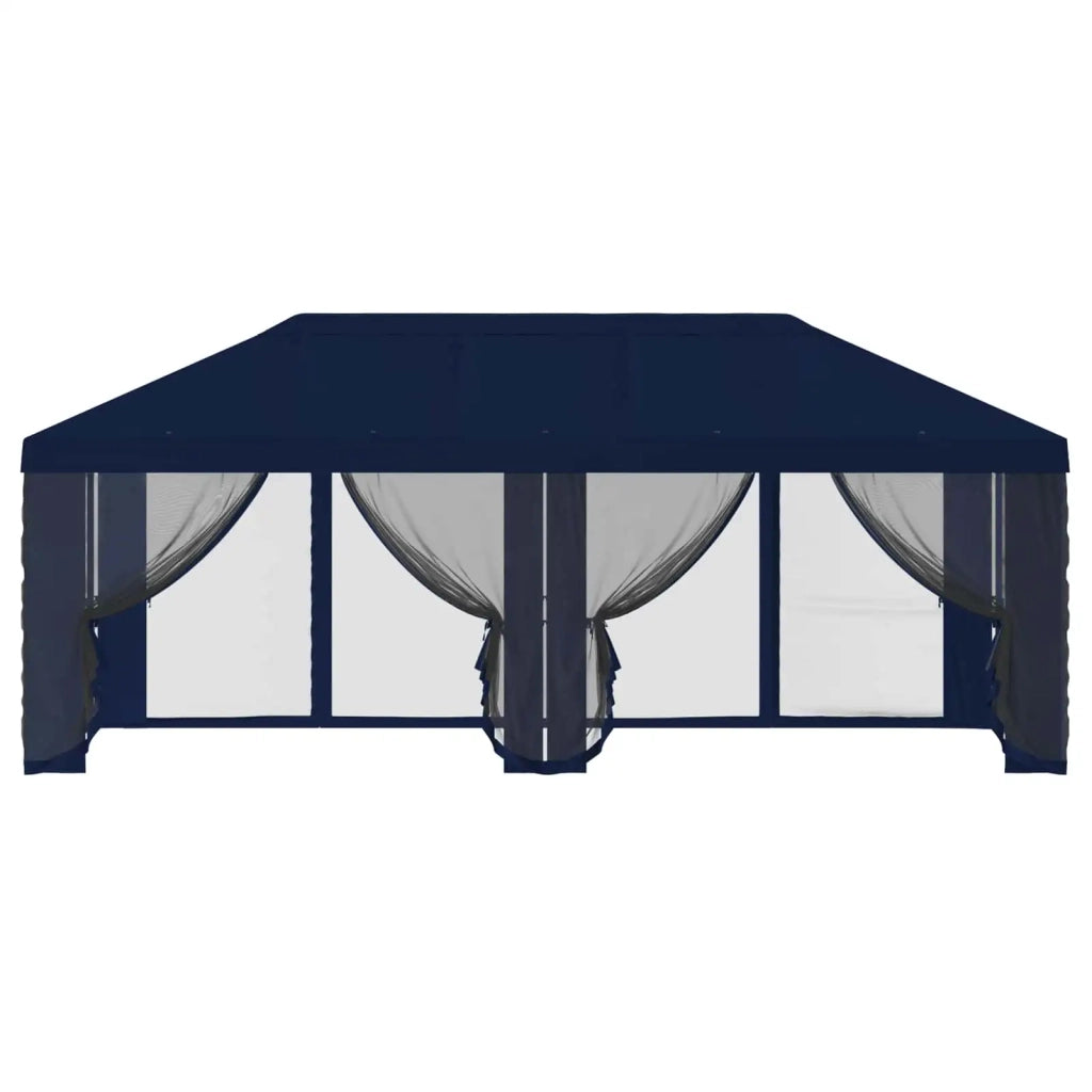 Copertura Gazebo con Pareti Laterali 6 x 3 m Blu Poliestere 190 900416