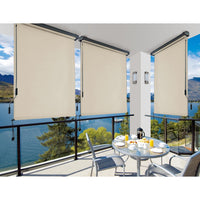 Tenda da Sole Avvolgibile Manuale 160x250 cm in Alluminio e Poliestere Charleston Bianco