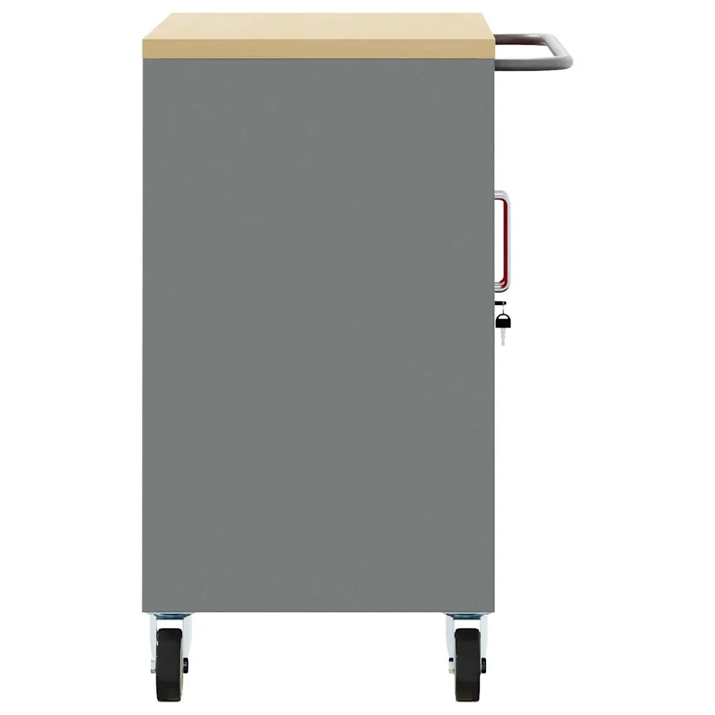 Banco da lavoro con lo scaffale Rosso e Grigio 75 x 45 x 85 cm CFW6426685