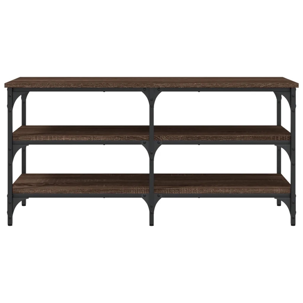 Panca Porta Scarpe-Sgabello-Panca Scarpiera Rovere Marrone 100x38,5x49 Legno Multistrato