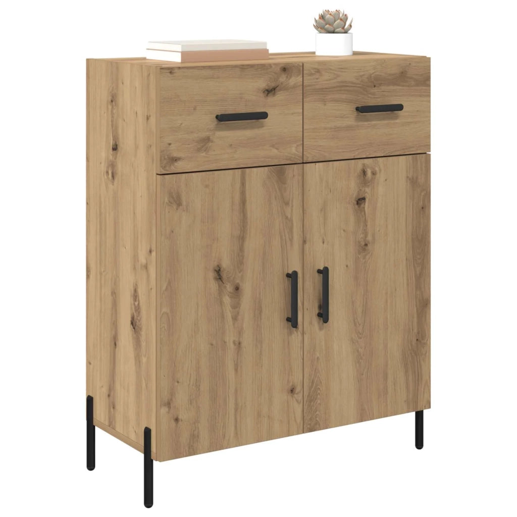Credenza | Madia | Buffet da pranzo | Armadio da pranzo Rovere artigianale 69,5 x 34 x 90 cm Legno multistrato
