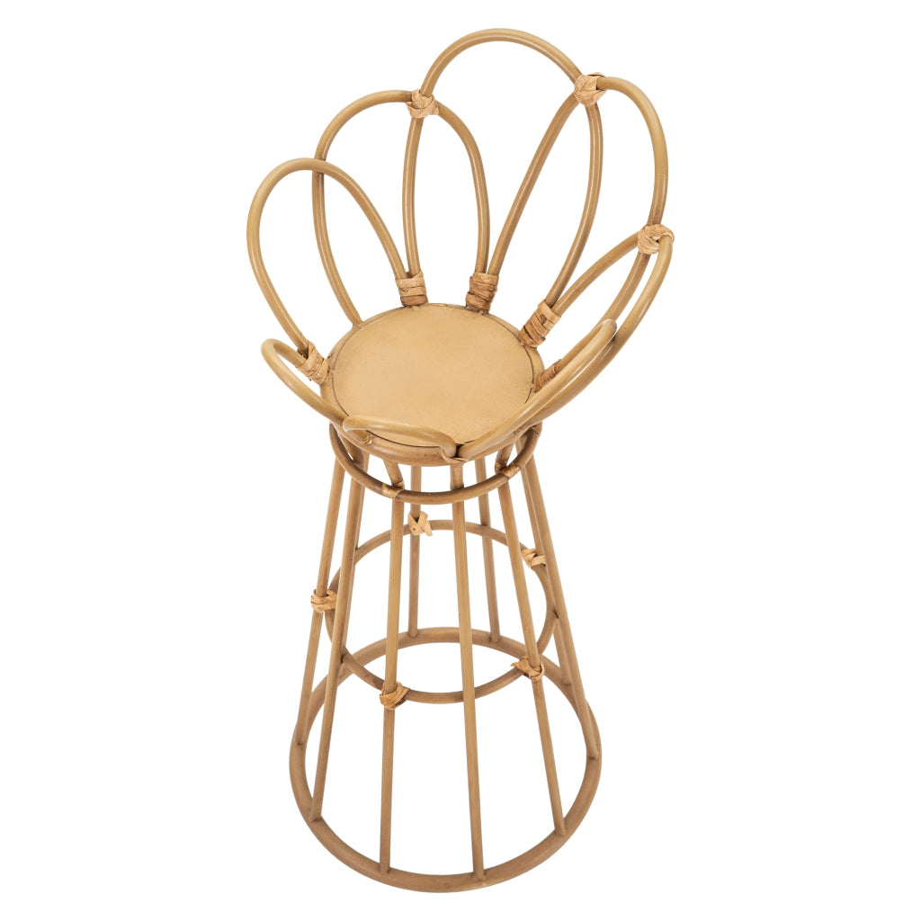 Dalotami, Vaso Portavaso Finiture in Rattan, Marrone Rovere