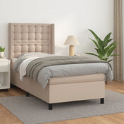 Giroletto a Molle con Materasso Cappuccino 90x190 cm Similpelle 3132476