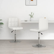 Sedie da Pranzo 2 pz Bianche in Similpelle cod mxl 62732