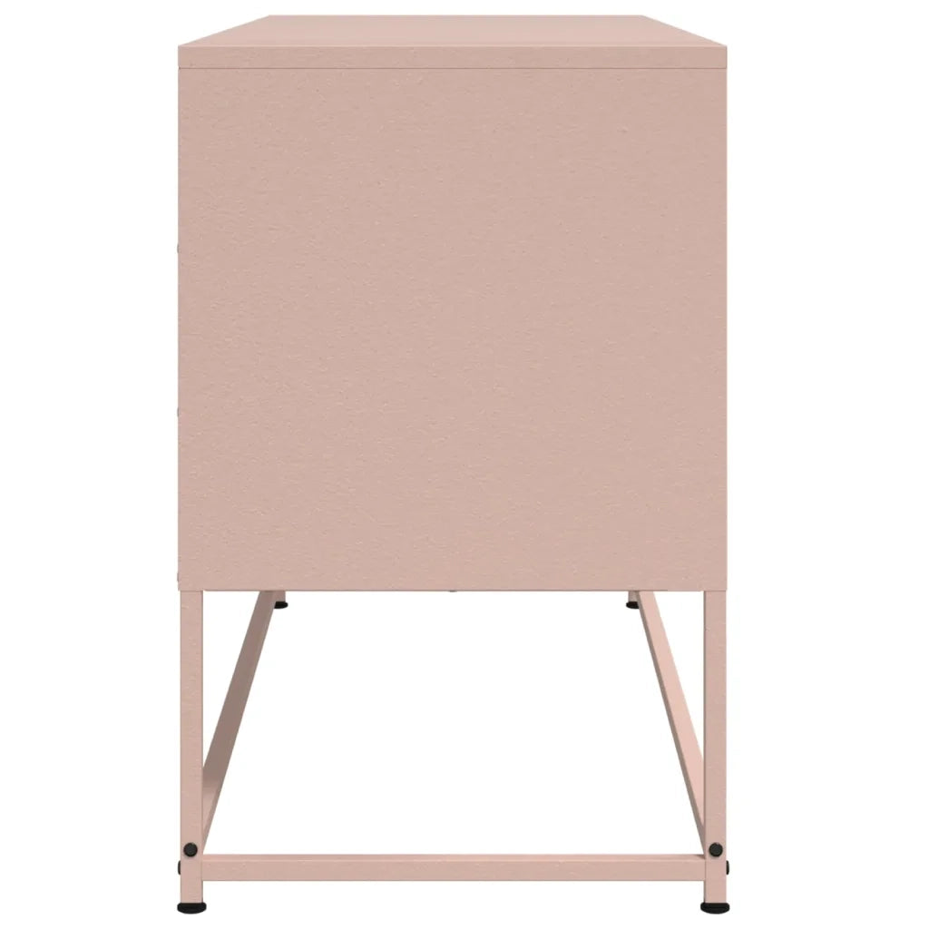 Mobile TV-Credenza per TV-Console TV Rosa 100,5x39x60,5 cm in Acciaio 901160
